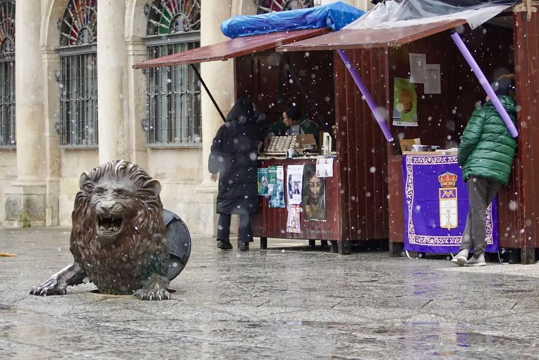 Nieve en la capital leonesa. / CAMPILLO / ICAL