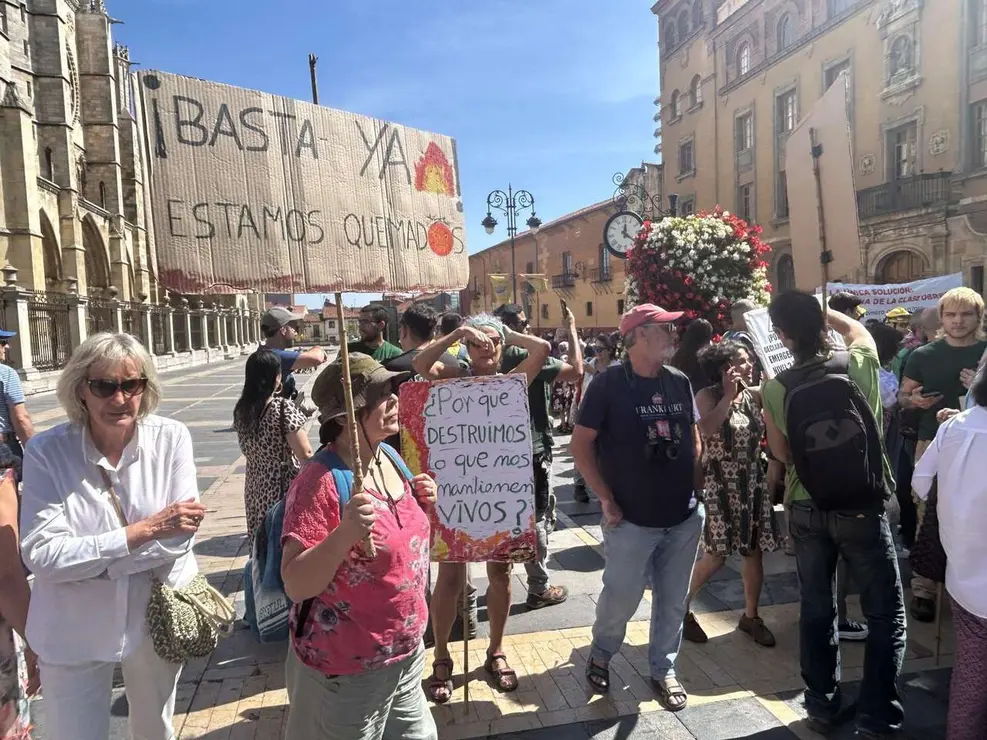 Fotograf&iacute;as de la manifestaci&oacute;n en Le&oacute;n contra la gesti&oacute;n de los incendios. Im&aacute;genes: Hugo Garc&iacute;a Gonz&aacute;lez | Le&oacute;n 24 Horas