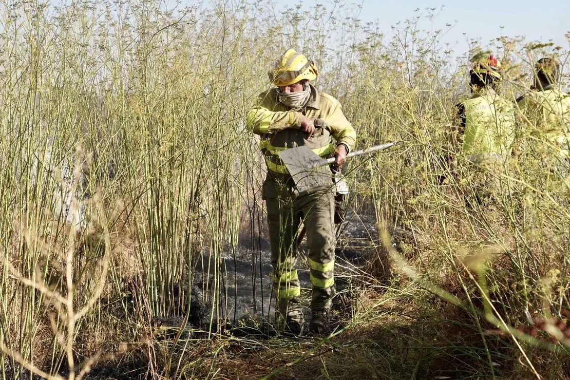 Incendio en la localidad leonesa de Quintana de Raneros. Campillo