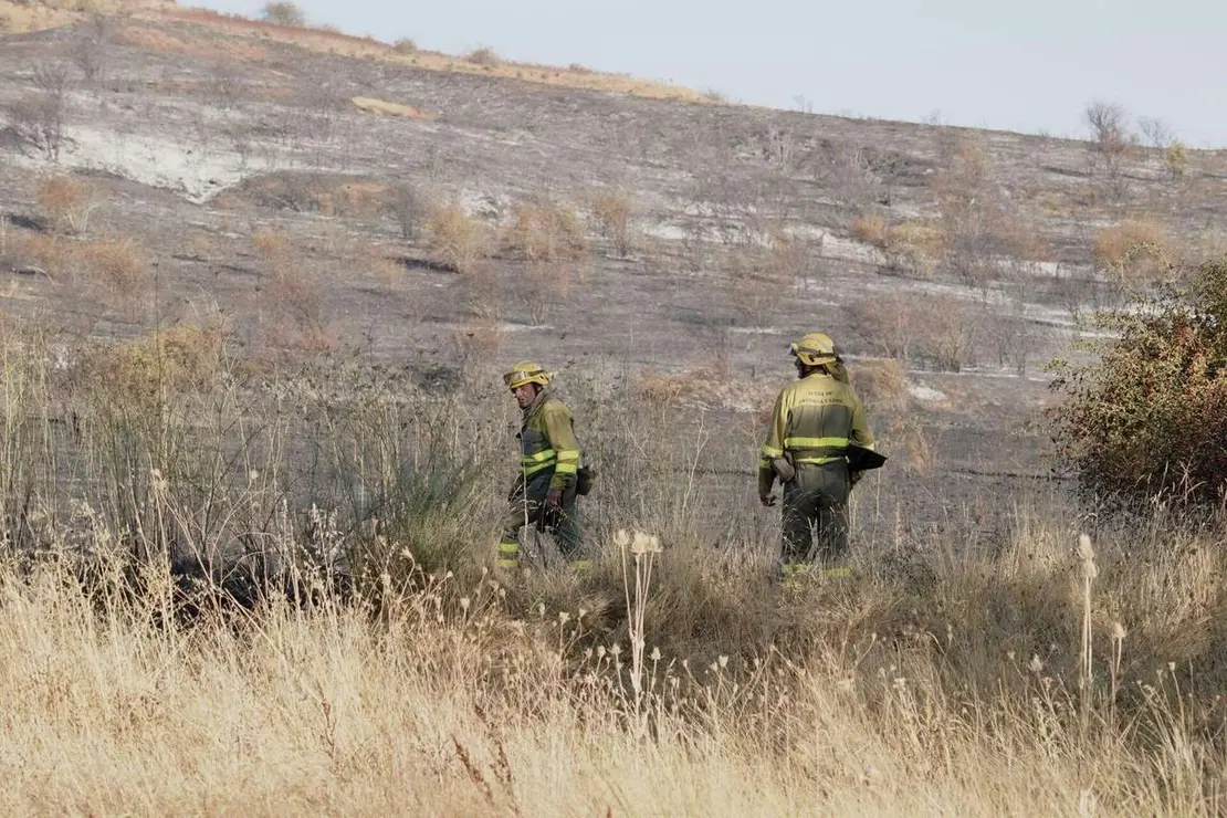 Incendio en la localidad leonesa de Quintana de Raneros. Campillo