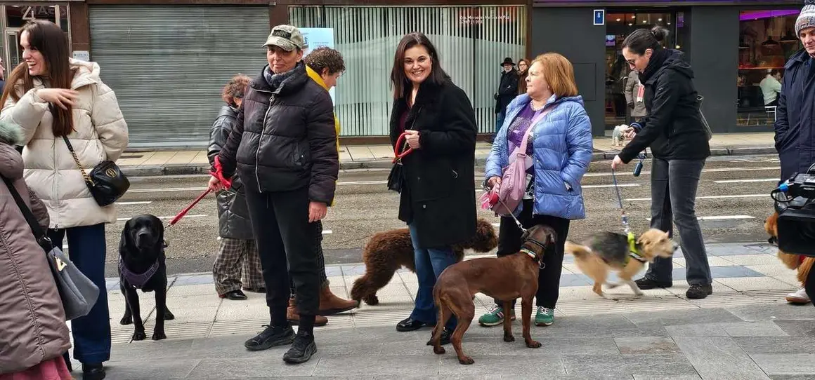 Bendici&oacute;n de mascotas por San Ant&oacute;n en el entorno de San Marcelo, este domingo en el centro de Le&oacute;n. Foto: Le&oacute;n 24 Horas