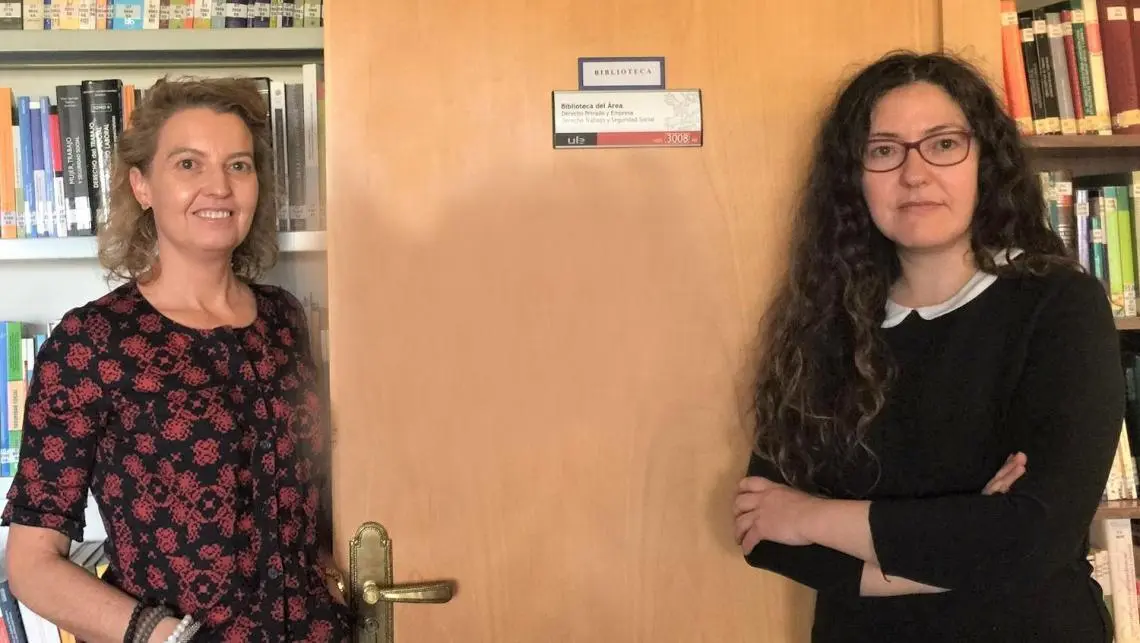 Susana Rodr&iacute;guez Escanciano y Henar &Aacute;lvarez Cuesta, Directora y Coordinadora del seminario