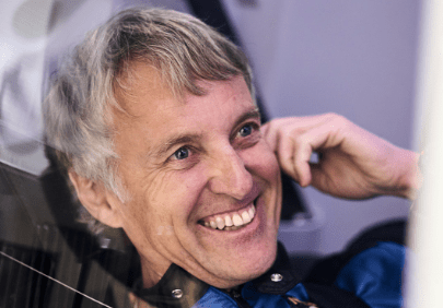 El aventurero leon&eacute;s Jes&uacute;s Calleja, en el espacio. | BLUE ORIGIN MEDIA