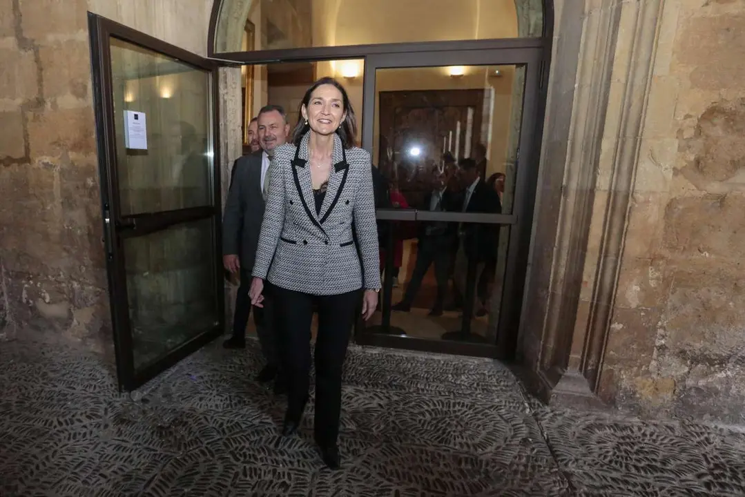 La exministra, Reyes Maroto, en su visita a Le&oacute;n en 2023. / CAMPILLO / ICAL