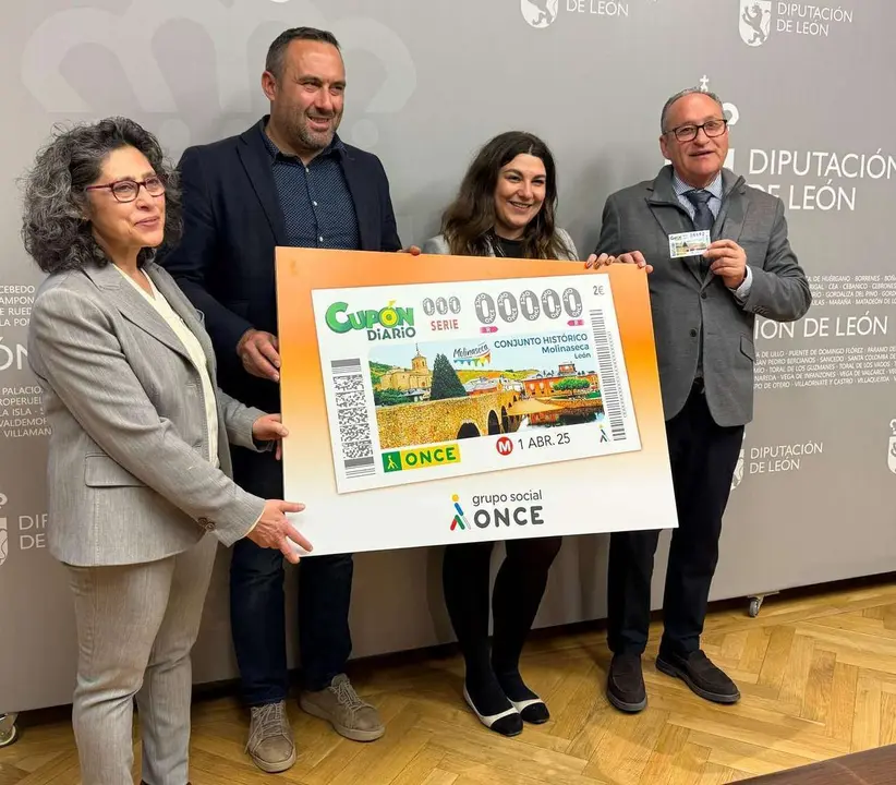 Presentaci&oacute;n del cup&oacute;n de la ONCE protagonizado por el conjunto hist&oacute;rico de Molinaseca (Le&oacute;n)