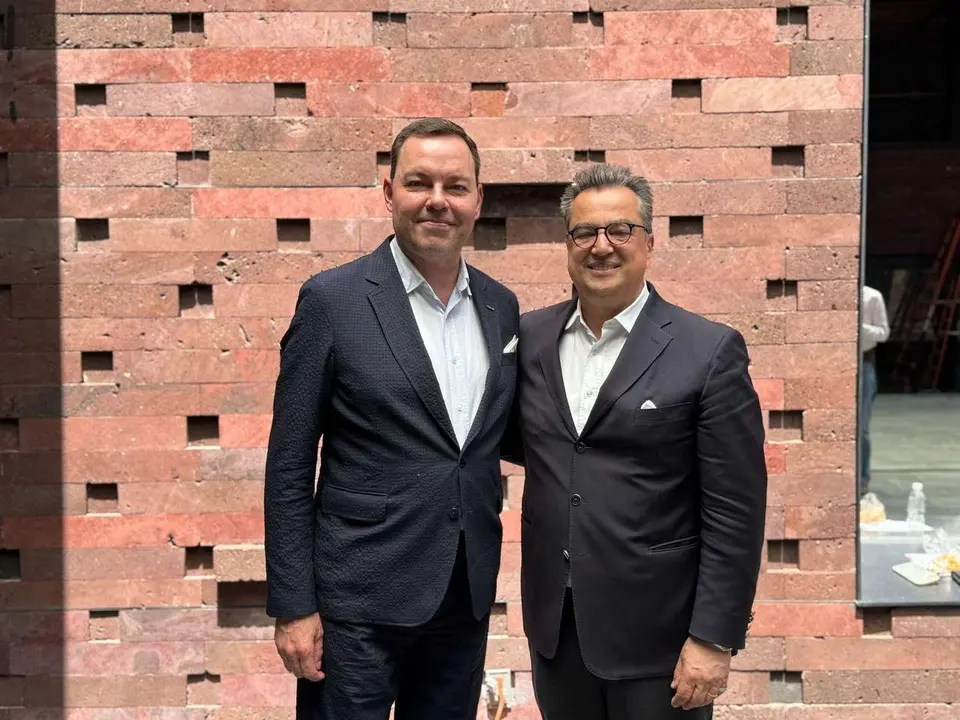 El director general de Fundos, Jos&eacute; Mar&iacute;a Viejo, junto al austriaco Lucas Tinzl, nuevo presidente de Pignus. ICAL