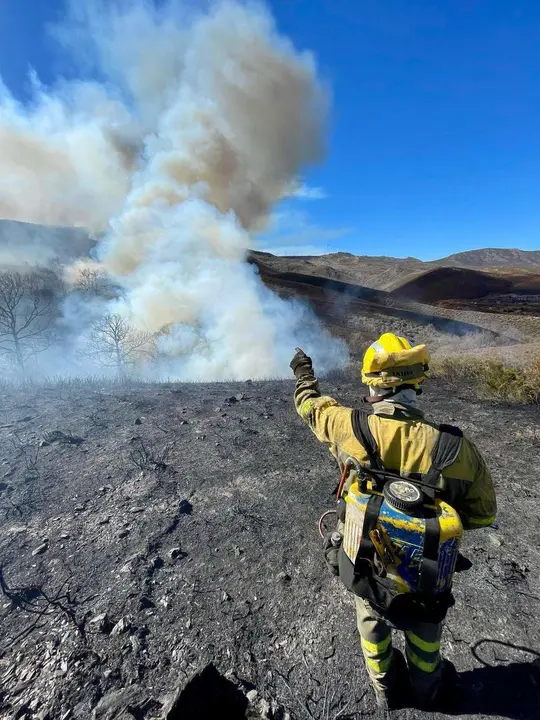 Incendio forestal, imagen de BRIF Tabuyo del Monte. 