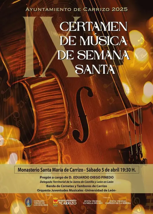 CARTEL IX CERTAMEN M&Uacute;SICA SEMANA SANTA CARRIZO 2025