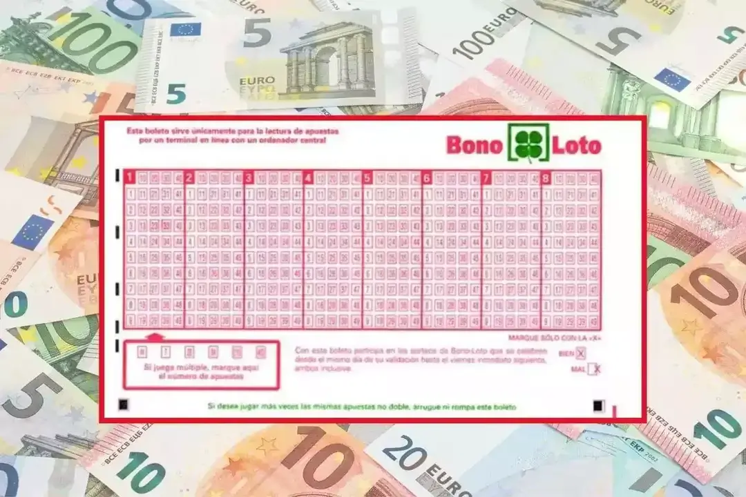 Un boleto de la Bonoloto. 