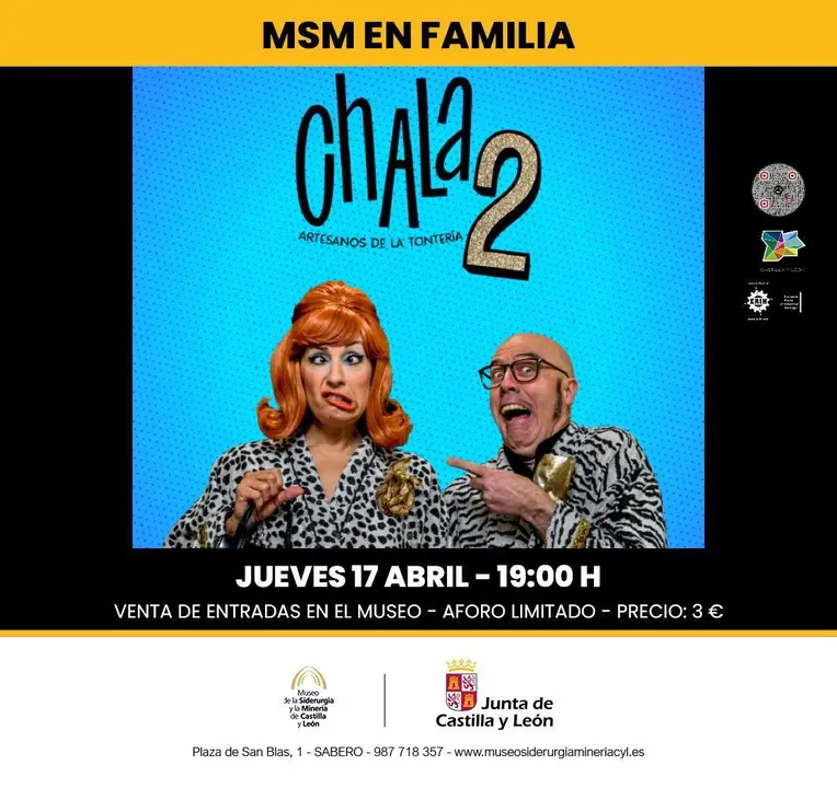 Espect&aacute;culo Chala2, cartel anunciador
