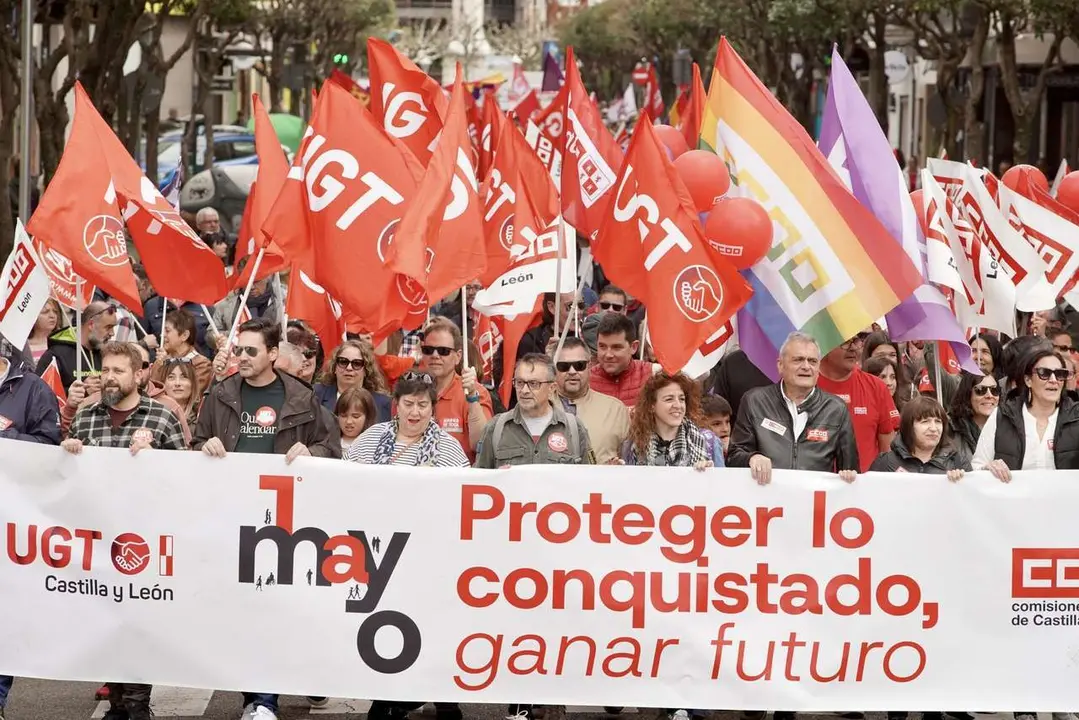 Campillo. ICAL. Manifestaci&oacute;n en Le&oacute;n con motivo del 1 de mayo, D&iacute;a del Trabajador