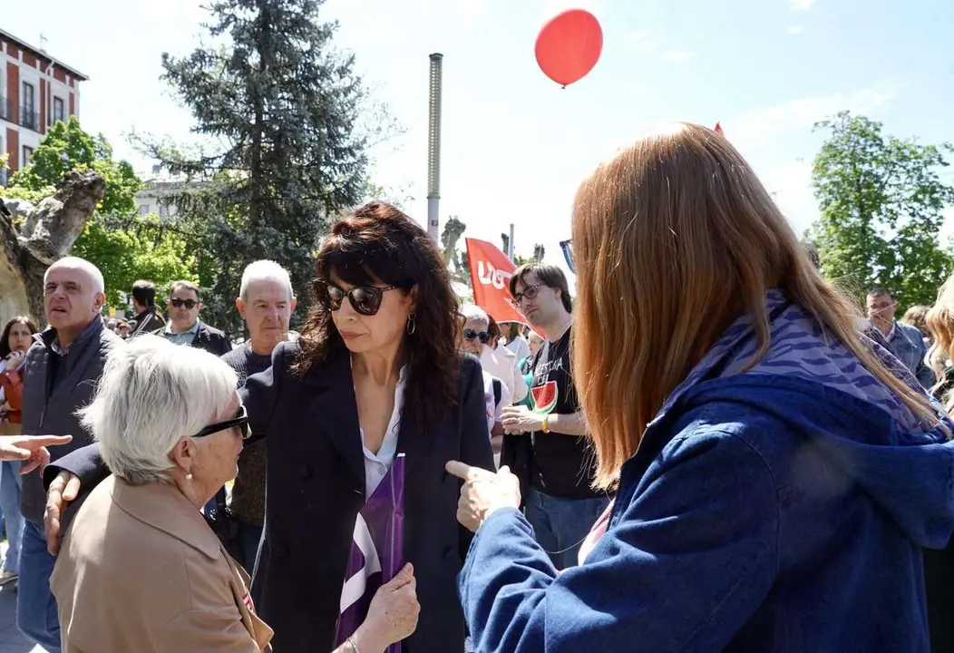 Miriam Chac&oacute;n. ICAL. La ministra de Igualdad Ana Redondo, participa en la Manifestaci&oacute;n del 1 de Mayo en Valladolid