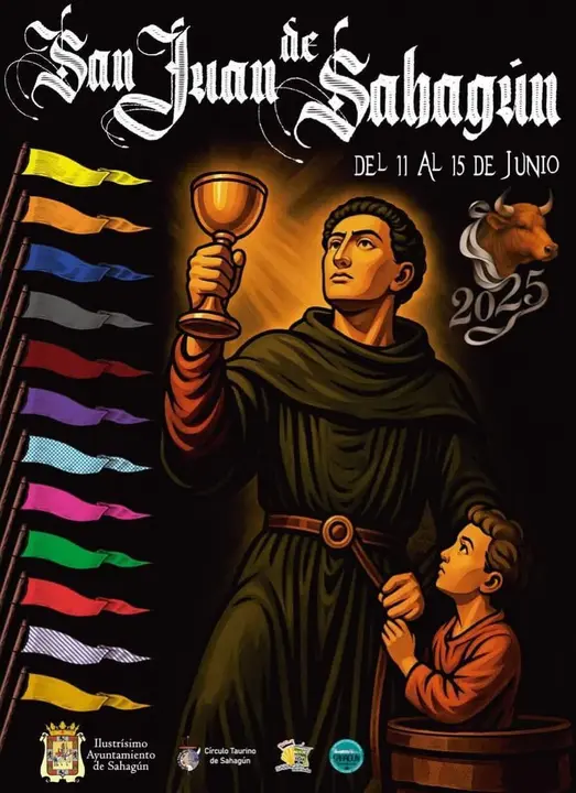 Cartel de las fiestas de San Juan de Sahag&uacute;n 2025