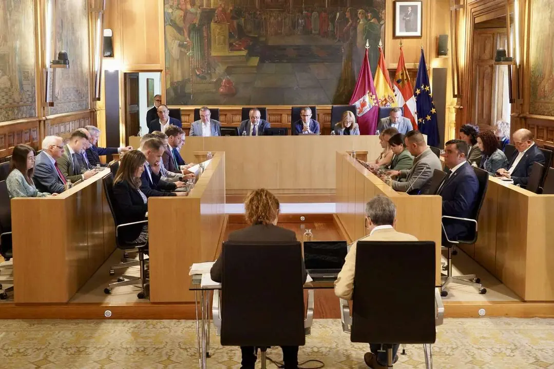 Campillo. ICAL Pleno Ordinario en la Diputaci&oacute;n de Le&oacute;n en la que se realiza una declaraci&oacute;n institucional de los grupos pol&iacute;ticos en defensa del sector remolachero y la olanta Azucarera La Ba&ntilde;eza