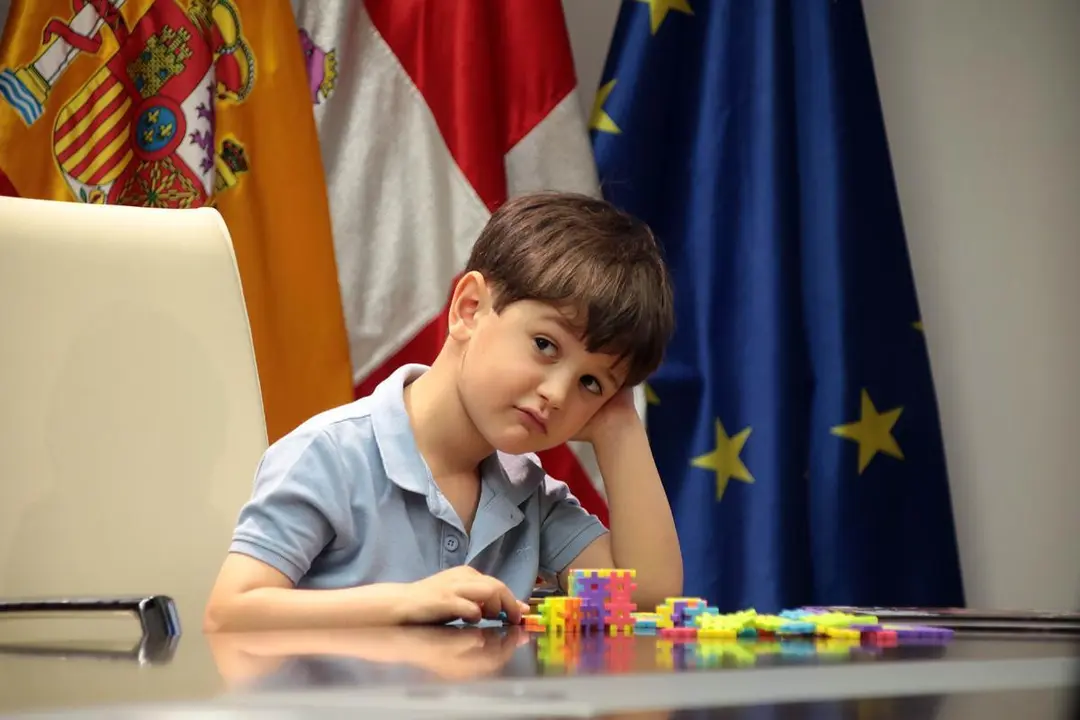El peque&ntilde;o Dar&iacute;o, en la rueda de prensa. | ICAL