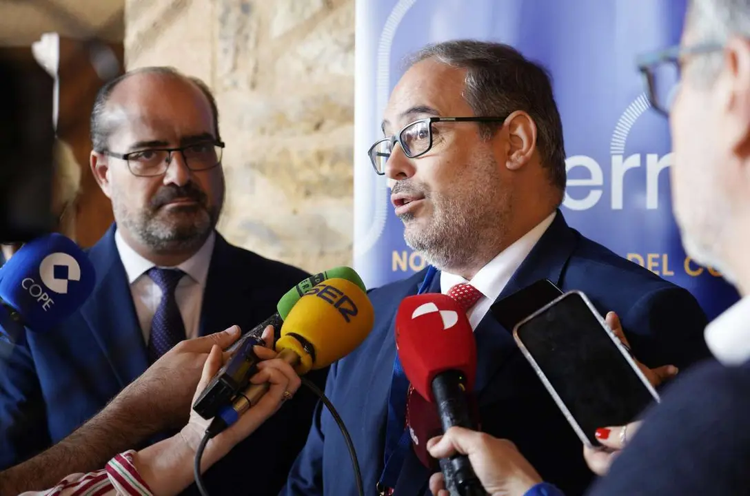 C&eacute;sar S&aacute;nchez. ICAL. Inauguraci&oacute;n del foro 'Ponferrada. Nodo log&iacute;stico del Corredor Atl&aacute;ntico Noreste'