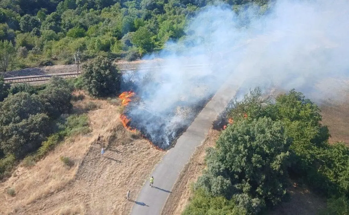 Incendio en La Granja de San Vicente