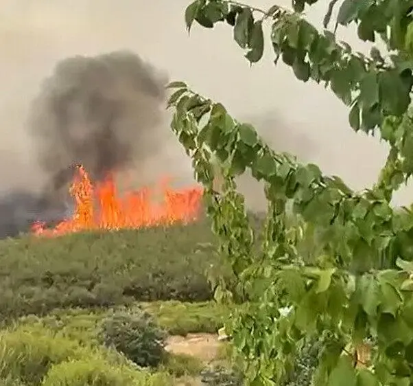 El incendio de Yeres, hace unos d&iacute;as.