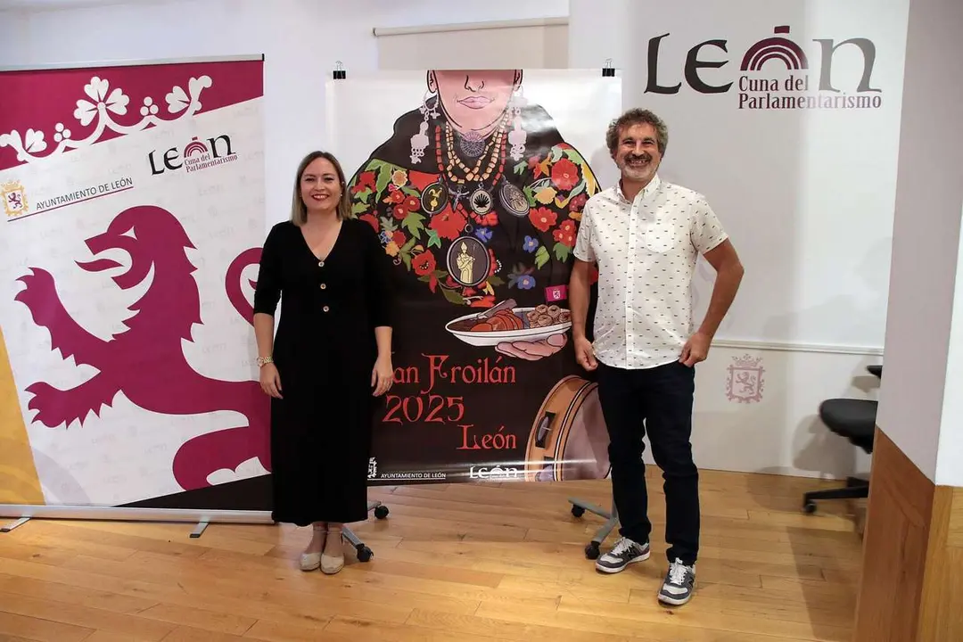 La concejala de Fiestas del Ayuntamiento de Le&oacute;n, Camino Orejas, presenta las fiestas de San Froil&aacute;n. Ical