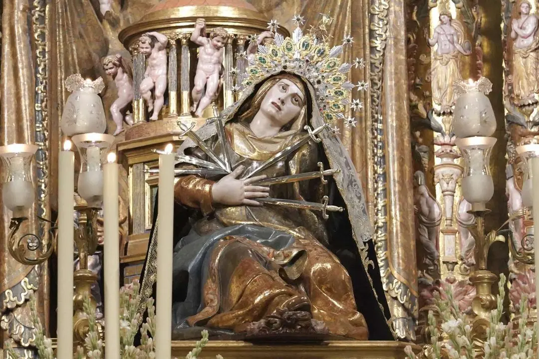 El presidente de la Conferencia Episcopal Espa&ntilde;ola y arzobispo de Valladolid, Luis Arg&uuml;ello, preside en Astorga la ceremonia de coronaci&oacute;n can&oacute;nica de la imagen de Nuestra Se&ntilde;ora de los Dolores. ICAL. 