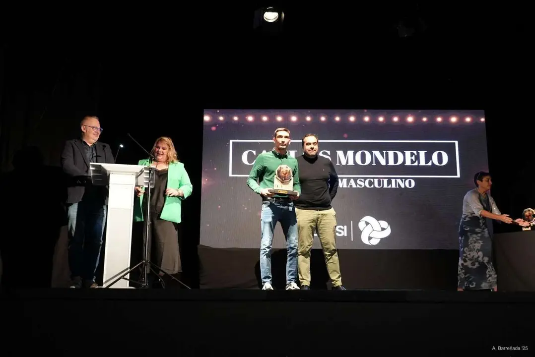 Participantes y premiados en la gala de la lucha leonesa celebrada en el auditorio Caf&eacute; Quijano. Antonio Barre&ntilde;ada.