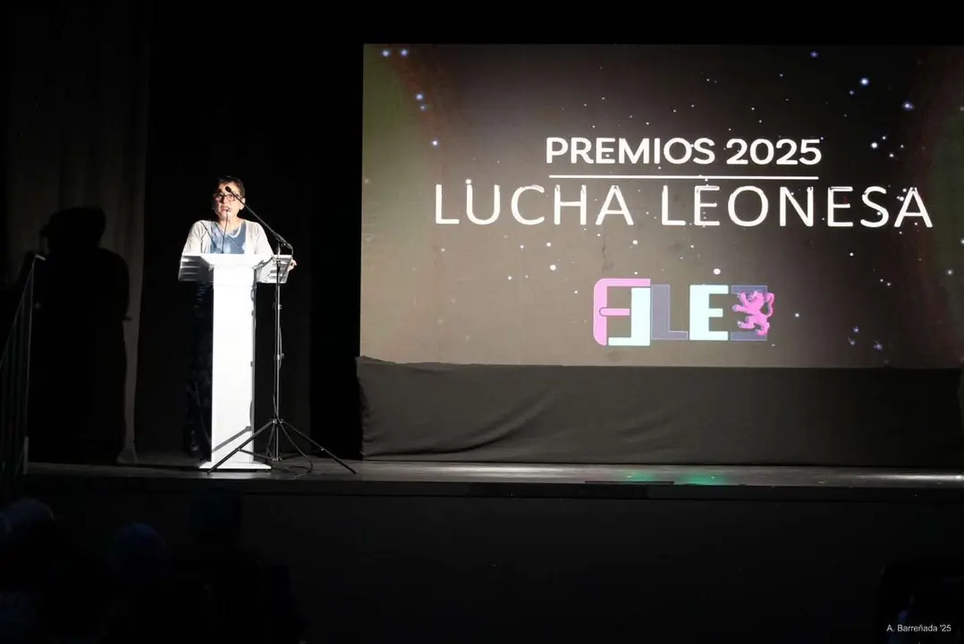 Participantes y premiados en la gala de la lucha leonesa celebrada en el auditorio Caf&eacute; Quijano. Antonio Barre&ntilde;ada.