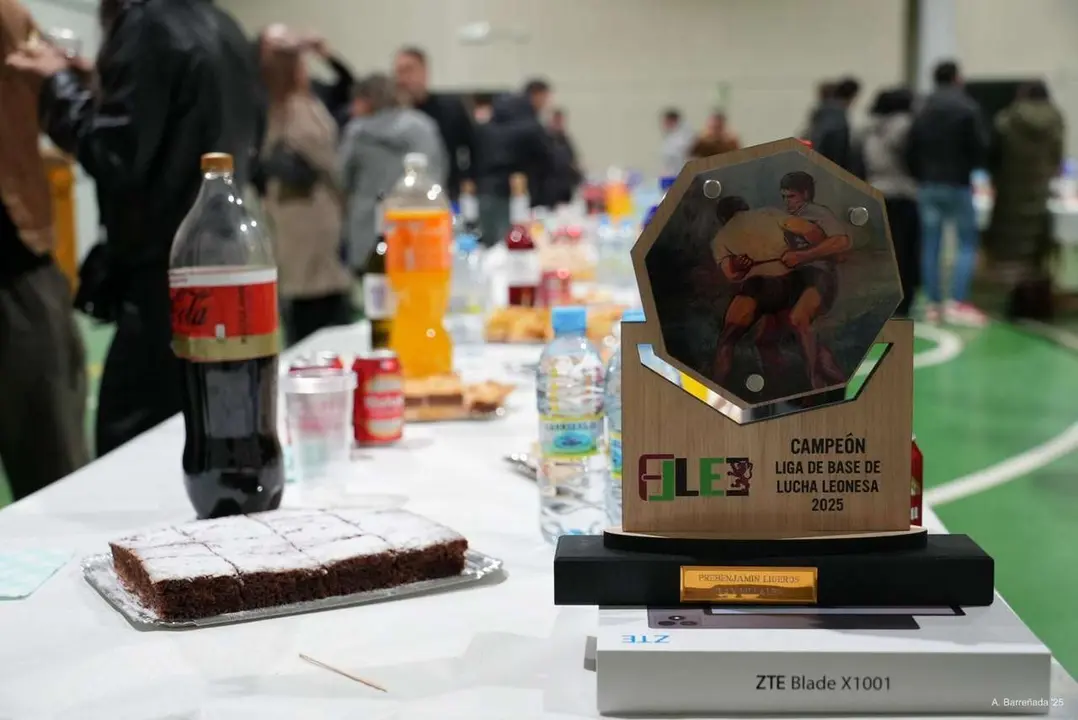 Participantes y premiados en la gala de la lucha leonesa celebrada en el auditorio Caf&eacute; Quijano. Antonio Barre&ntilde;ada.