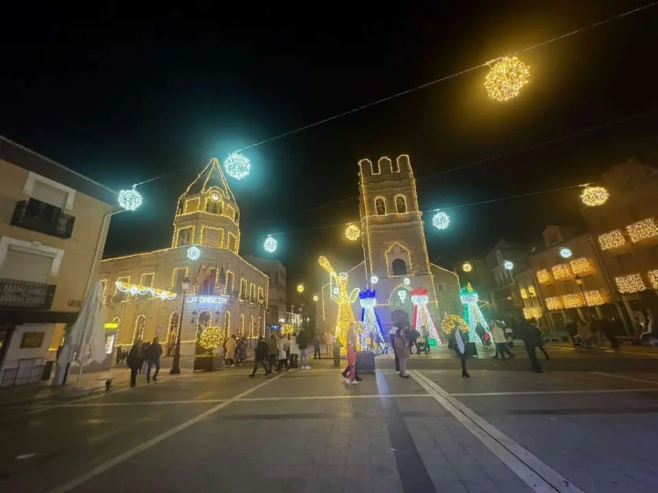 Luces de Navidad de La Ba&ntilde;eza. Le&oacute;n 24 horas.
