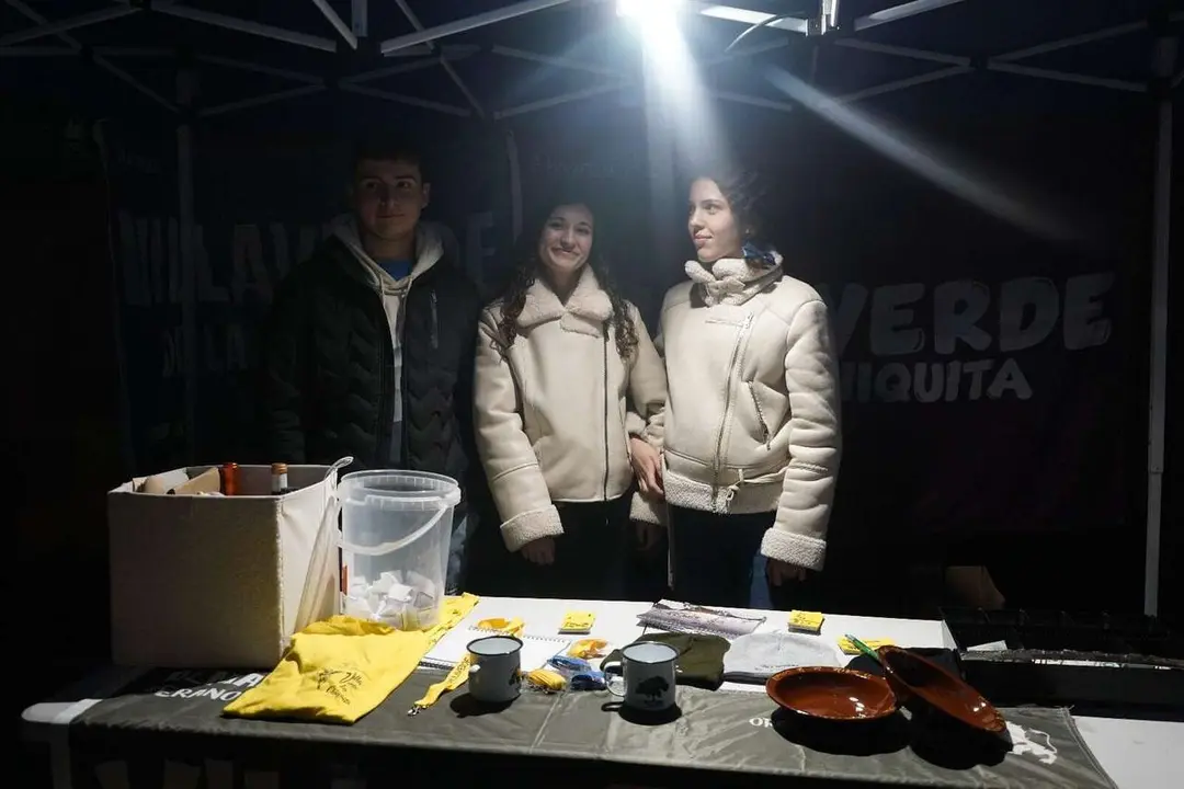 Ambiente del mercadillo y del alumbrado navide&ntilde;o de Villaverde la Chiquita. Minipinche _fotografias