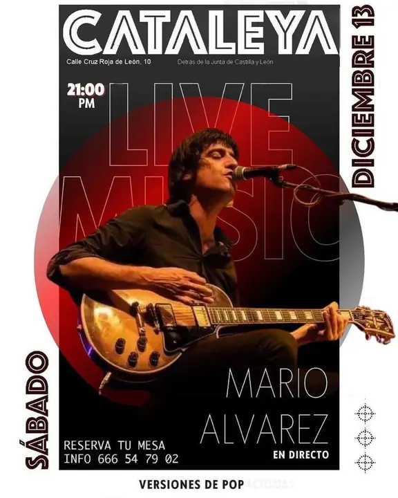 Mario &Aacute;lvarez act&uacute;a esta noche en Le&oacute;n en el restaurante Cataleya