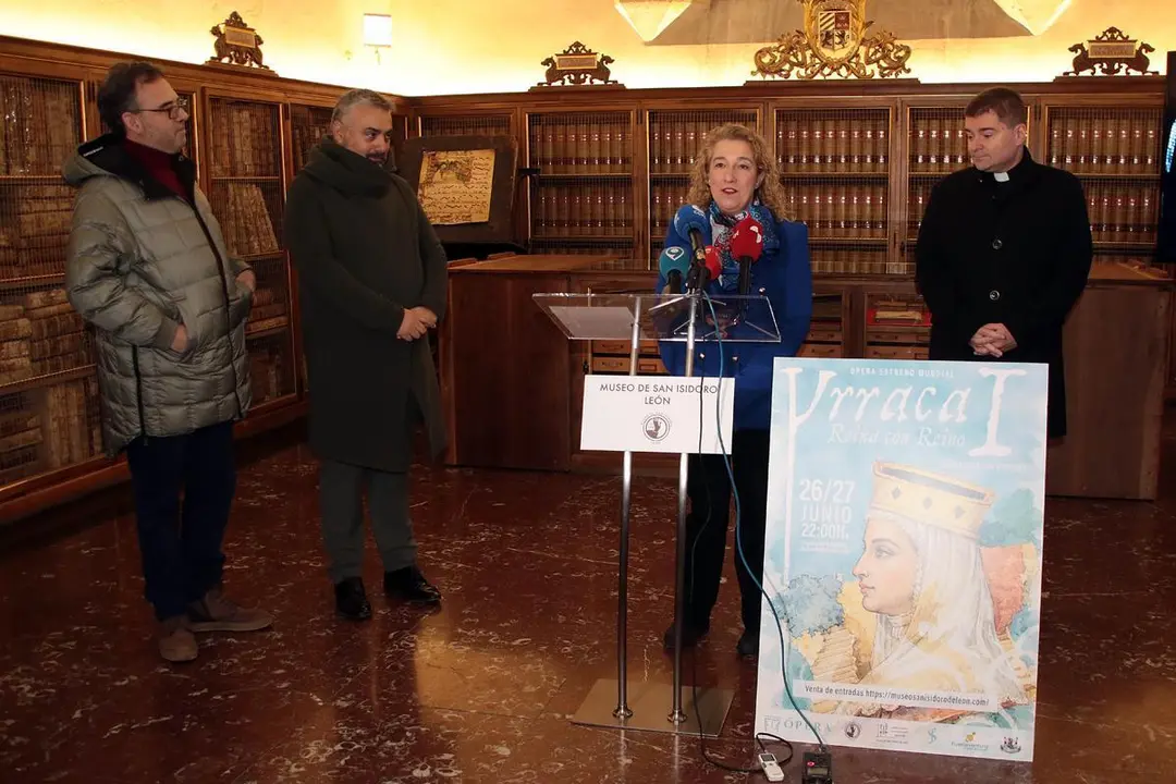 Presentaci&oacute;n de la &oacute;pera &lsquo;Urraca I. Reina con Reino&rsquo;, del compositor leon&eacute;s Igor Escudero (izquierda). | ICAL