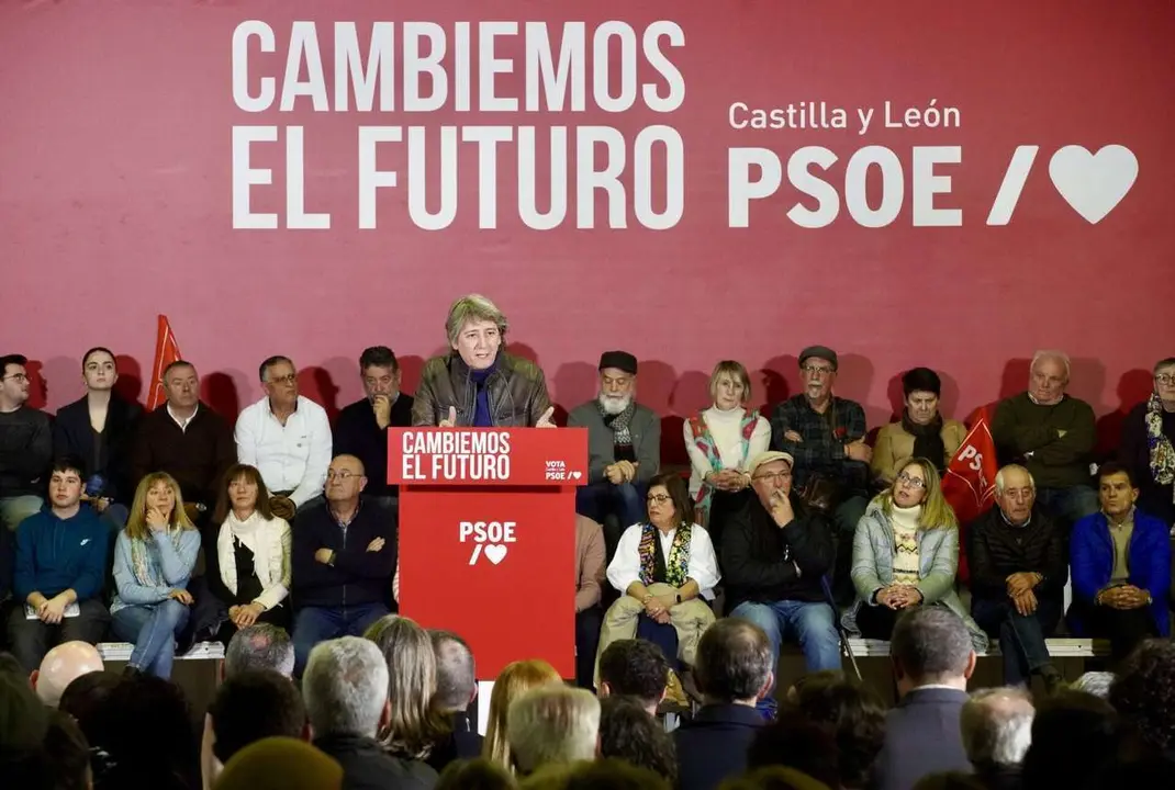 Acto p&uacute;blico PSOECyL en Le&oacute;n. Miriam Chac&oacute;n