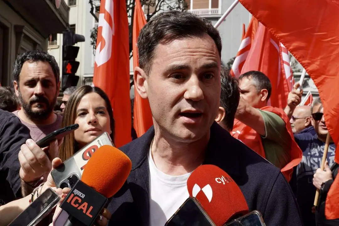 Javier Alfonso Cend&oacute;n en la Manifestaci&oacute;n del 1&ordm; de Mayo - Campillo. ICAL