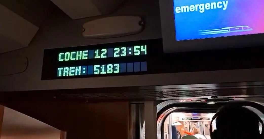 Imagen capturada por uno de los viajeros del tren
