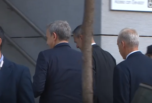 Jos&eacute; Luis Rodr&iacute;guez Zapatero entrando en la Audiencia Nacional