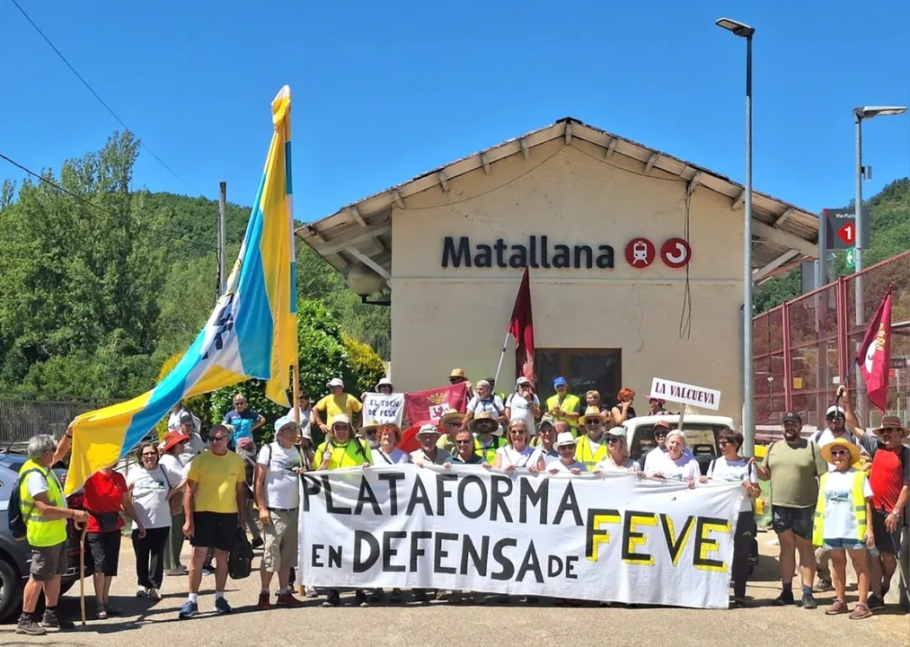 Marcha reivindicativa Feve llega a Matallana
