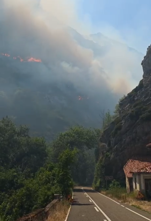 Incendio Riboda de Sajambre 