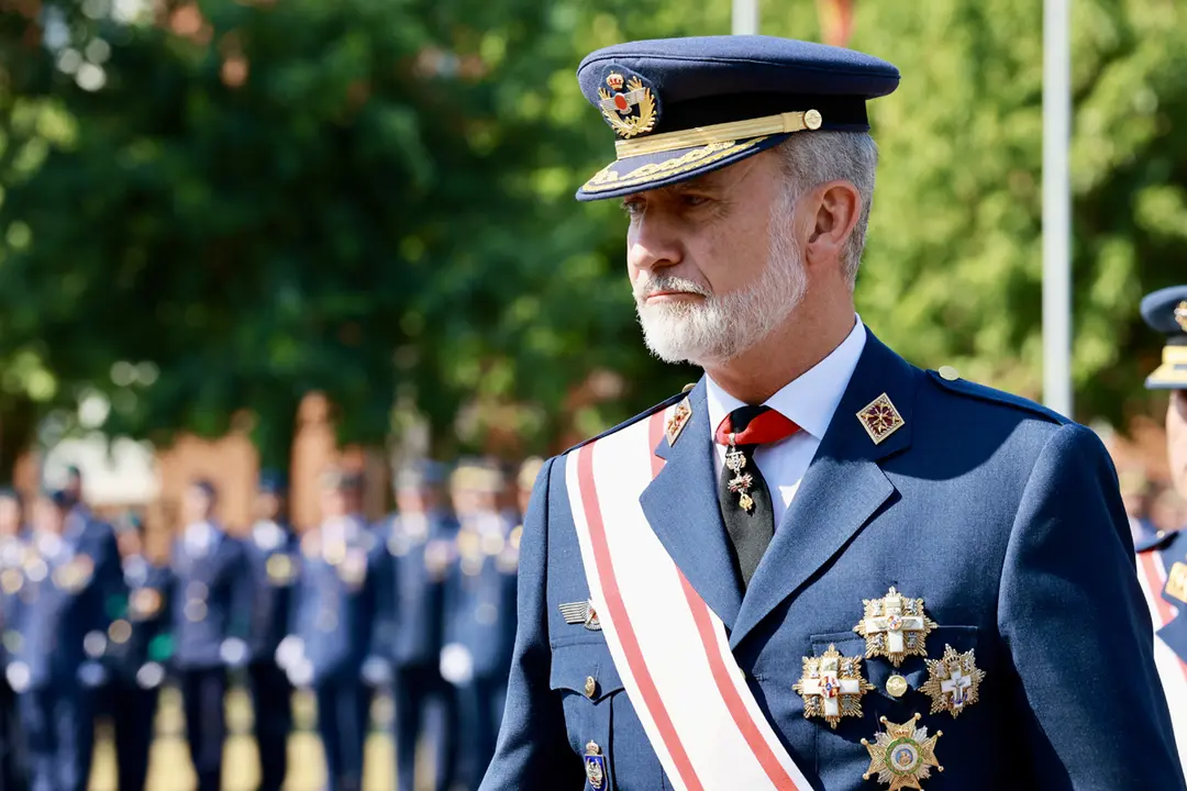 El rey Felipe Vi, esta ma&ntilde;ana en La Virgen del Camino. | ICAL