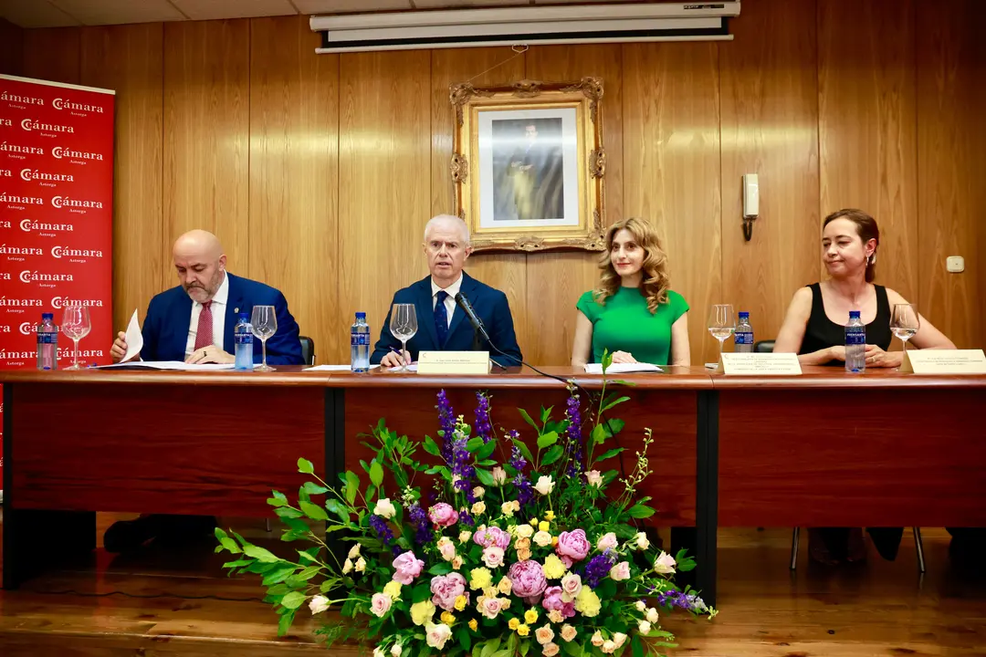 La viceconsejera de Dinamizaci&oacute;n Industrial y Laboral de la Junta de Castilla y Le&oacute;n, Mar Sancho, preside la sesi&oacute;n de pleno constituyente de la C&aacute;mara de Comercio de Astorga