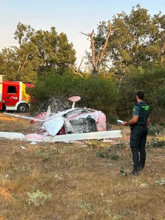 Dos heridos tras caer un ultraligero desde baja altura en Soria