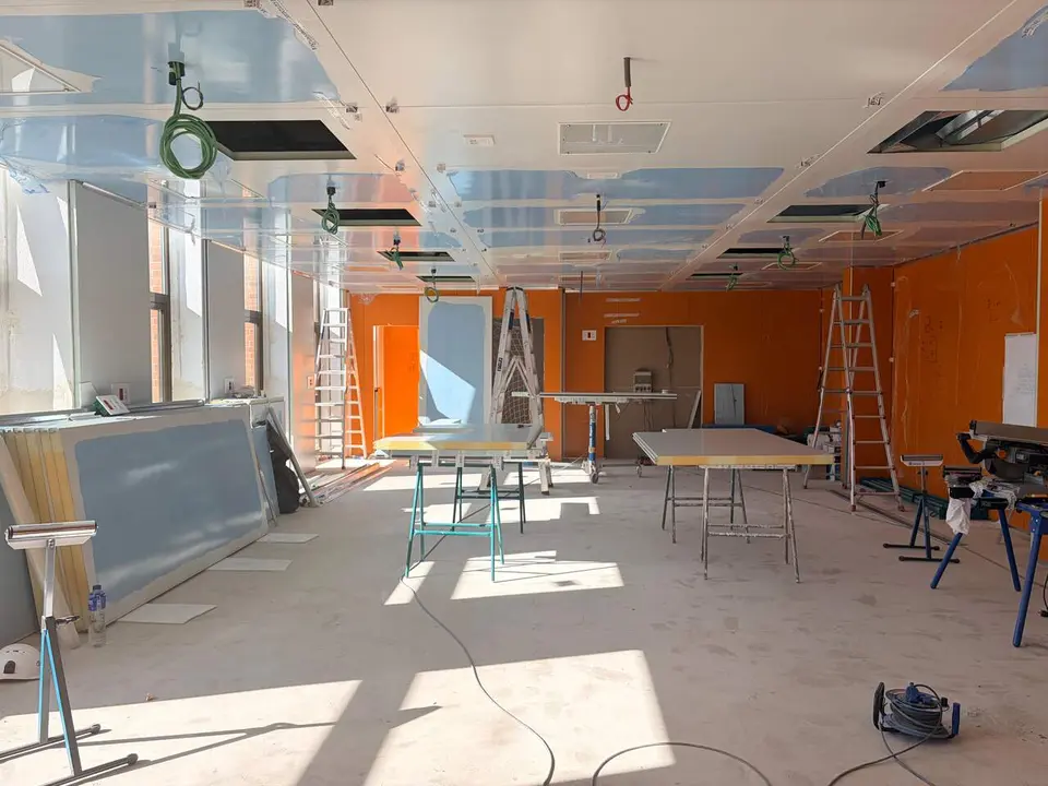 Obras en la que ser&aacute; la sala de disecci&oacute;n de Medicina de la ULE.
