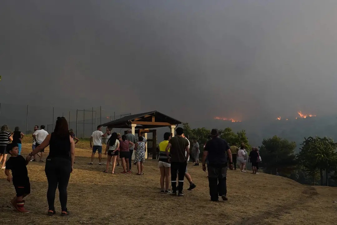 La localidad de Turienzo Casta&ntilde;ero (Le&oacute;n), afectada por el incendio declarado de nivel 2