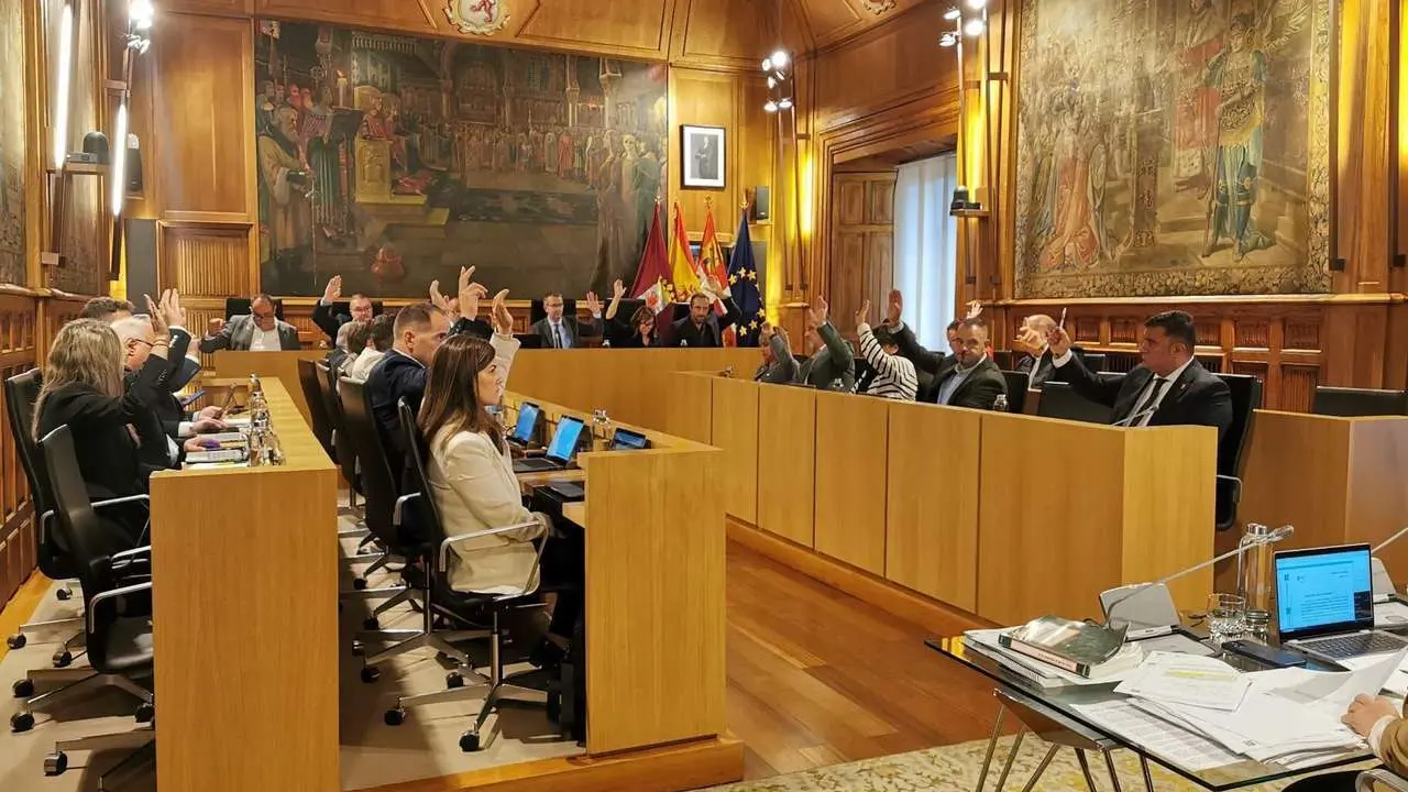 Momento de la aprobaci&oacute;n por unanimidad de las ayudas de 10 millones de euros a ayuntamientos y pedan&iacute;as. | Diputaci&oacute;n de Le&oacute;n