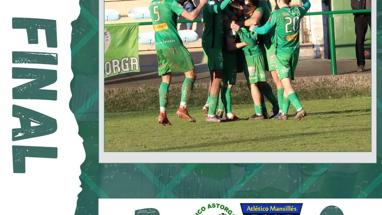 Infograf&iacute;a del resultado del partido entre el Atco. Astorga y el Atco. Mansill&eacute;s // @AtleticoAstorga