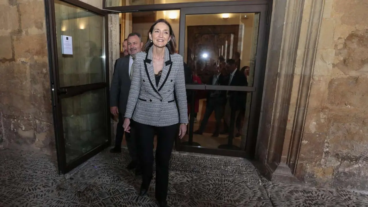 La exministra, Reyes Maroto, en su visita a Le&oacute;n en 2023. / CAMPILLO / ICAL