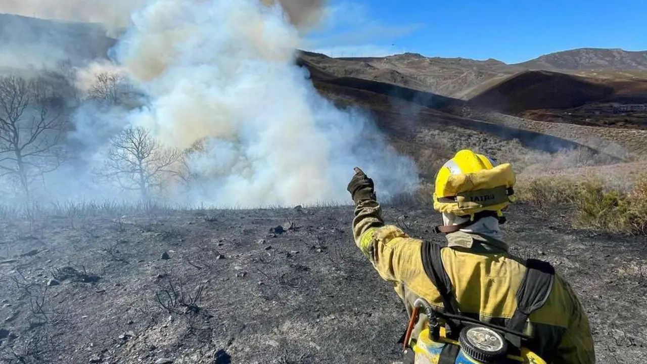 Incendio forestal, imagen de BRIF Tabuyo del Monte. 