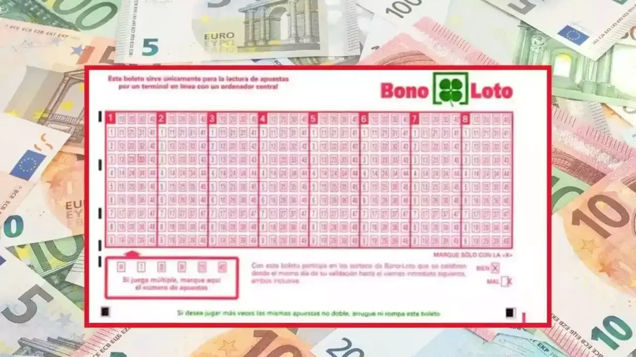 Un boleto de la Bonoloto. 