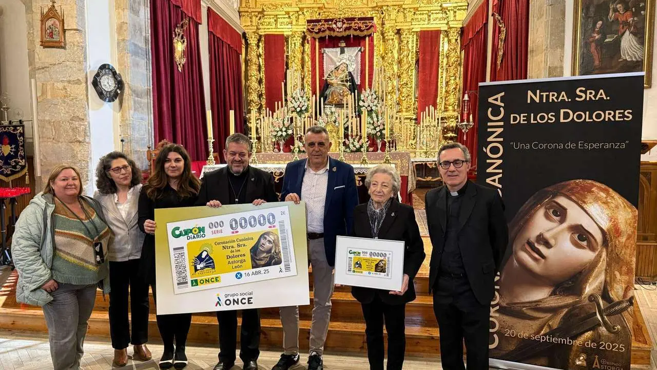 ICAL. El cup&oacute;n de la ONCE difunde la Coronaci&oacute;n Can&oacute;nica de Ntra. Sra. de los Dolores de Astorga