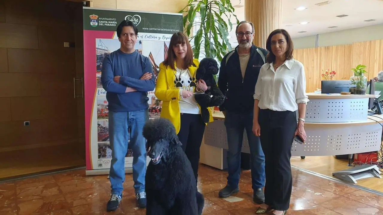 Recepci&oacute;n de la ganadora del premio caniche de oro en Santa Mar&iacute;a del P&aacute;ramo. 