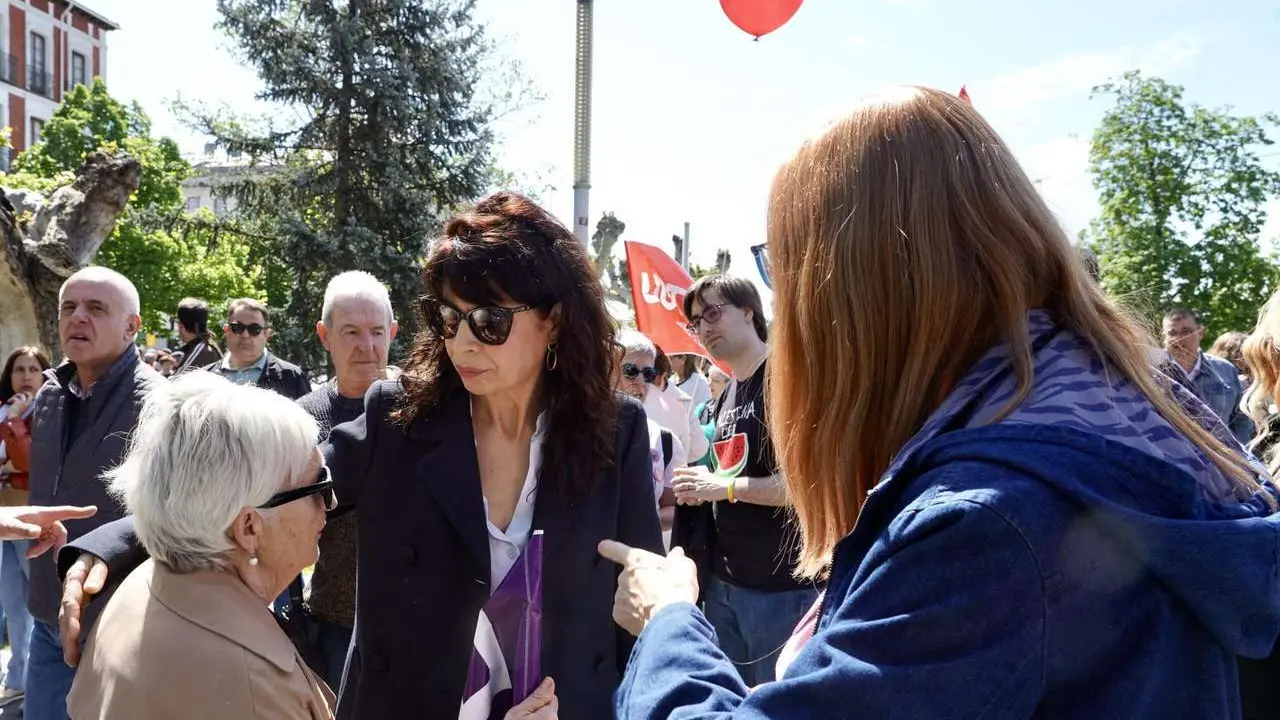Miriam Chac&oacute;n. ICAL. La ministra de Igualdad Ana Redondo, participa en la Manifestaci&oacute;n del 1 de Mayo en Valladolid